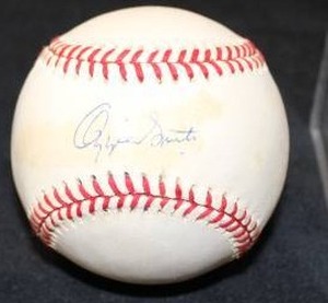lot 36 image: Ozzie Smith Rawlings National League Signed Baseball  1996 Autograph Show at Mall of America