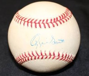 lot 37 image: Ozzie Smith St. Louis Cardinals San Diego Padres Signed Rawlings National League Baseball