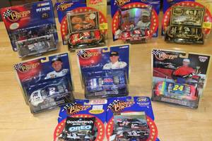lot 48 image: Collection of 9 Winners Circle NASCAR Die-Cast Cars  Dale Earnhardt Sr & Jr, Jeff Gordon, Rusty Wallace  NEW in Box