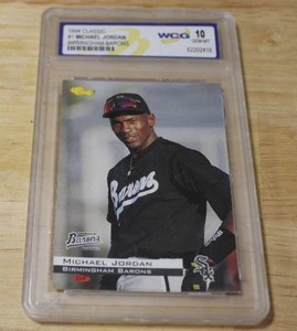 lot 77 image: 1994 Classic Michael Jordan WCG 10 Gem MT  Birmingham Barons