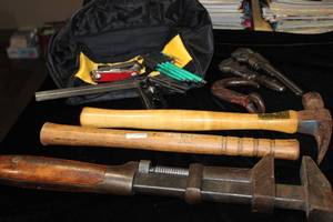 lot 85 image: LOT OF 3 vintage MONKEY WRENCHES  INCLUDES DEWALT BAG, TAPE MEASURE & HEX KEY SET  READY TO WORK