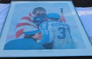 “America the Beautiful” Signed Print – Herb Brooks, Jerome Ryan – Limited Edition #101/1000 1980 Olympic Gold Medal