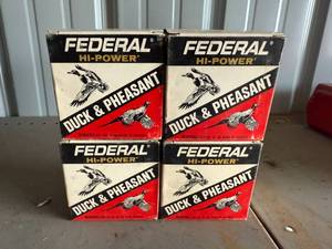 lot 18 image: 4 Boxes 20 Gauge Federal Hi-Power DuckPheasant Shells