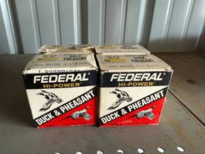 lot 19 image: 4 Boxes 20 Gauge Federal Hi-Power DuckPheasant Shells