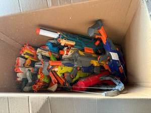 lot 43 image: Box of Nerf Toys
