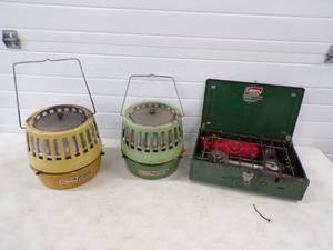 lot 24 image: Colman Gas Stove and Pair of Gas Catalytic Heaters