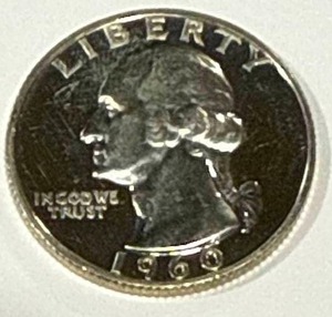 lot 29 image: 1960 Washington Quarter 90% Silver (near proof)