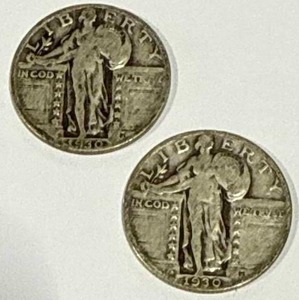 Lot of 2 Standing Liberty Quarters