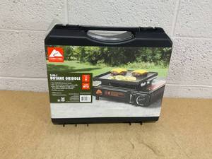 lot 357 image: Ozark Trail 2 in 1 Butane Griddle, Black Color, 7650 BTU