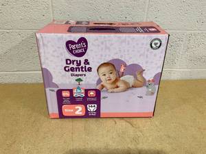 lot 398 image: Parents Choice Dry & Gentle Diapers Size 2, 144 Count