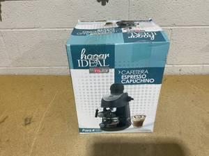 lot 103 image: Hogar Ideal 4-Cup Cappuccino Espresso Maker
