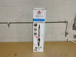 lot 107 image: BISSELL 3-in-1 Turbo Lightweight Stick Vacuum, Motorized Brush Roll, Bagless, Freestanding, Removeable Hand Vac