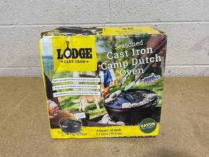 lot 167 image: Lodge Cast 4Qt  Iron Camp Dutch Oven