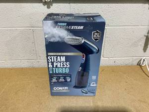 lot 186 image: Conair Handheld Garment Steamer for Clothes, Turbo Extreme Steam 1550W