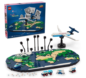 lot 34 image: LEGO Travel Moments Building Set, World Map for Travelers, Best Gift for People Who Travel