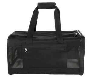 lot 104 image: TrustyPup Easy Explorer Medium Guaranteed On-Board Travel Pet Carrier, Black, 16 lb Limit