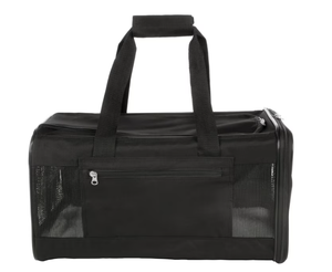 lot 105 image: TrustyPup Easy Explorer Medium Guaranteed On-Board Travel Pet Carrier, Black, 16 lb Limit