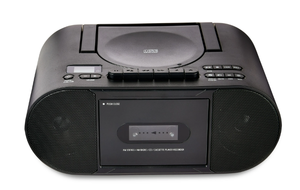 lot 144 image: onn. Portable CDCassette Boombox with Bluetooth Wireless Technology