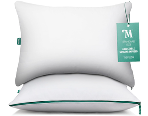 lot 155 image: Marlow The Pillow Standard Size Adjustable Cooling Infused Memory Foam