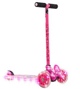 lot 283 image: Huffy Disney Minnie Mouse Light-Up Toddler Scooter, 3-Wheel Design