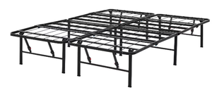 lot 82 image: Mainstays 14 High Quad Fold Steel Platform Bed Frame, Queen