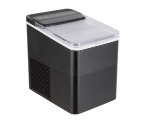 lot 225 image: Mainstays Countertop Ice Maker, Rich Black, 9 Bullet Cubes, 2 Ice Sizes, 26 lbs24H with Removable & Washable Ice Tray & Scoop, with Self-Cleaning Function