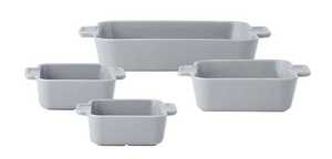 lot 406 image: Corningware Modern 4-Piece Bake and Serve Bakeware Set, White