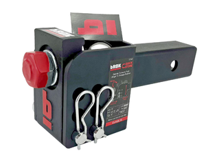lot 461 image: bROK 2 receiver Flip Mount Adjustable Ball Mount with Hitch Ball