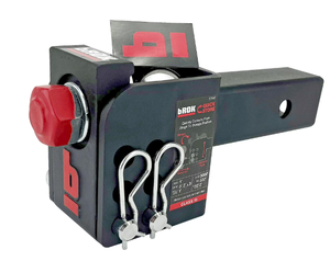lot 462 image: bROK 2 receiver Flip Mount Adjustable Ball Mount with Hitch Ball