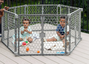 lot 470 image: Regalo Plastic 192 inch Super Wide Baby Gate and Play Yard