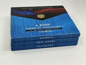 lot 9 image: 3x 2019 Reverse Proof Innovation Dollars