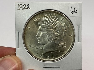 lot 66 image: 1922 Silver Peace Dollar