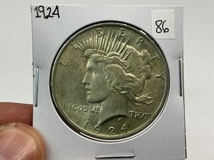 lot 86 image: 1924 Silver Peace Dollar