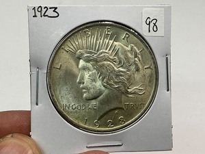 lot 98 image: 1923 Silver Peace Dollar