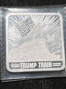 1 TROY OZ .999 FINE SILVER TRUMP TRAIN BAR