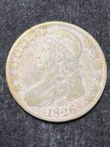 lot 34 image: 1826 US BUST HALF DOLLAR