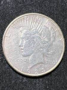 lot 64 image: 1923-S US PEACE SILVER DOLLAR