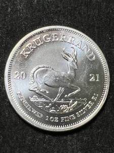 lot 71 image: 2021 SOUTH AFRICAN KRUGERRAND 1 TROY OZ .999 FINE SILVER