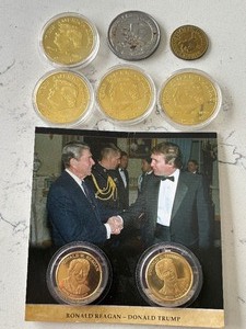 lot 7 image: Reagan and Trump Medallions