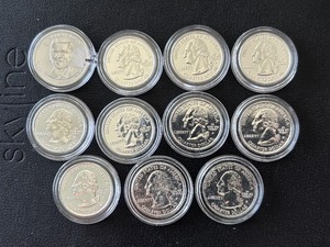 lot 33 image: Platinum Plated Quarters