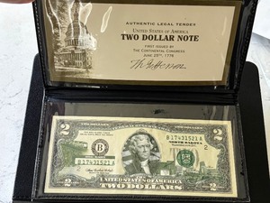 2003 A Green Seal $2 Dollar Note North Dakota