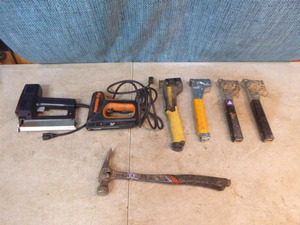 lot 18 image: Staplers and Hammer