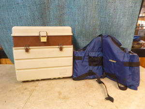 lot 58 image: Tackle Box and Life Vest