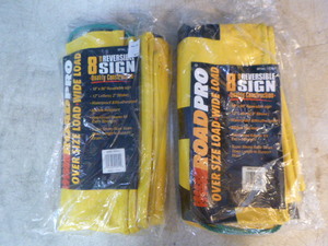 lot 166 image: 2 Road Pro 8 Reversible Over Size Load-Wide Load Signs