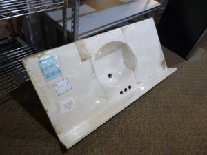 lot 185 image: NEW Central Marble Products Marble Vanity Sink
