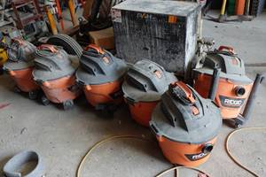 lot 379 image: 6 Ridgid WetDry Vacs
