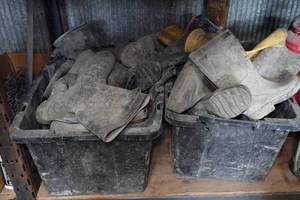 lot 436 image: 2 Bins of Rubber Boots