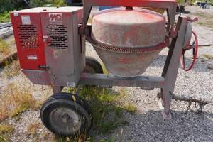 lot 209 image: Multiquip Tow Behind Concrete Mixer - Honda Gas Powered