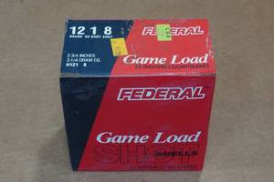 lot 472 image: 25 Federal Game Load 12 Ga 2-34 8 Shot Shotshells