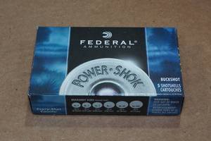 lot 483 image: 5 Federal Power Shok 12 Ga 2-34 00 Buck Buckshot Shotshells